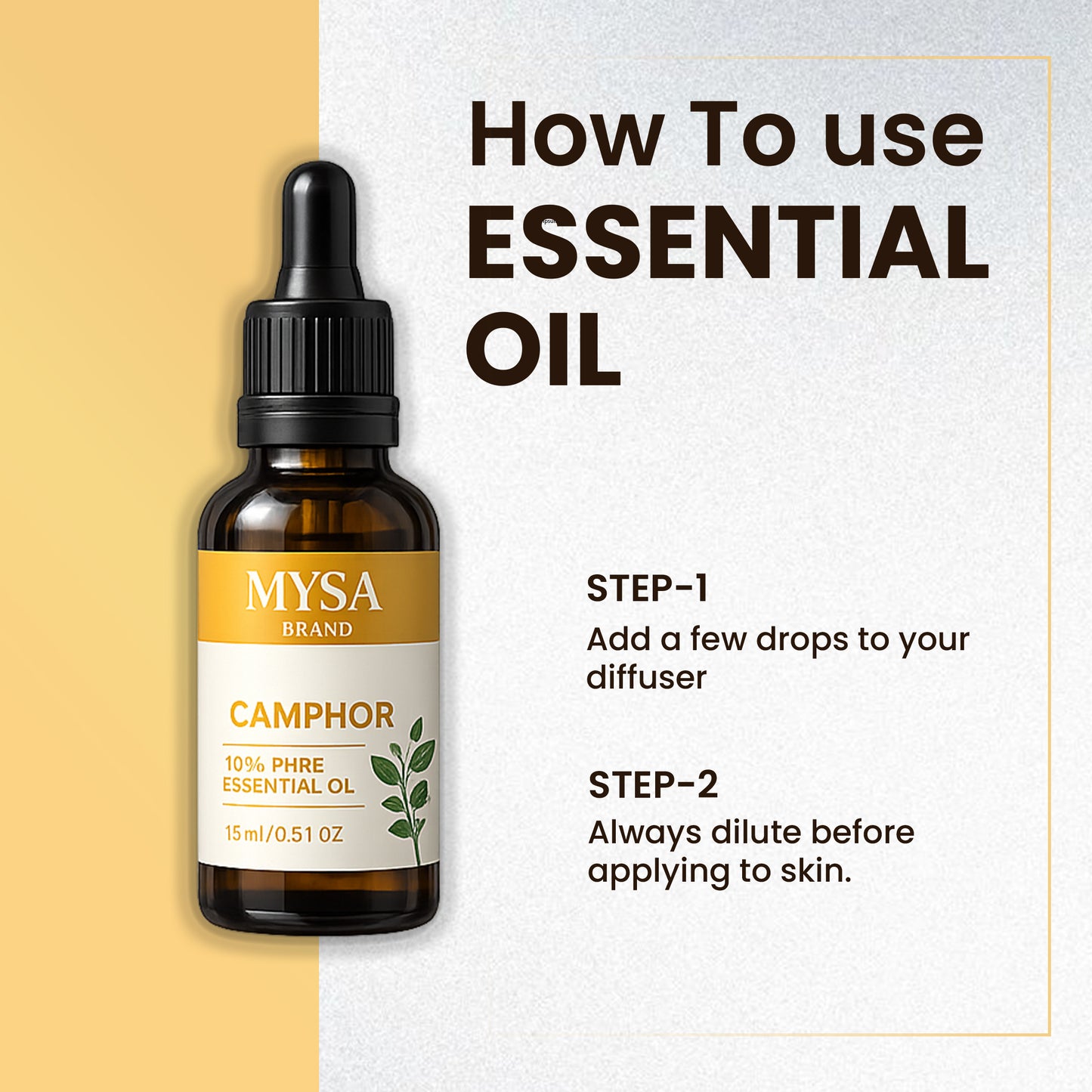 MYSA Organics Pure Camphor Essential Oil 15ml