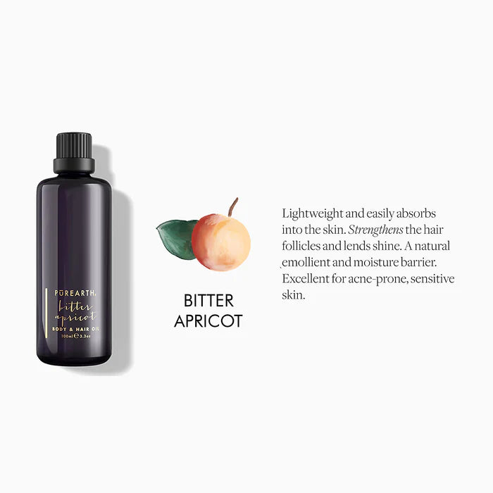 PUREARTH BITTER APRICOT BODY & HAIR OIL