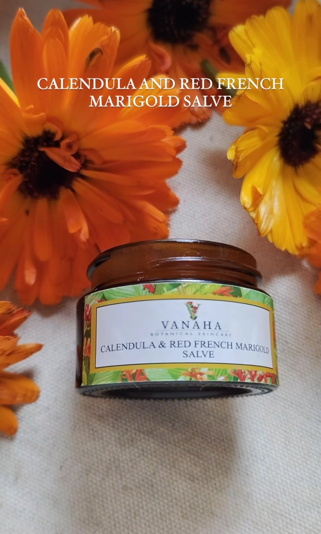 VANAHA BOTANICAL Calendula & Red French Marigold Face Salve 15g