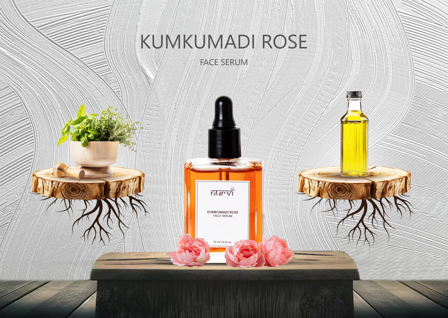 Nurvi Kumkumadi Rose Face Serum