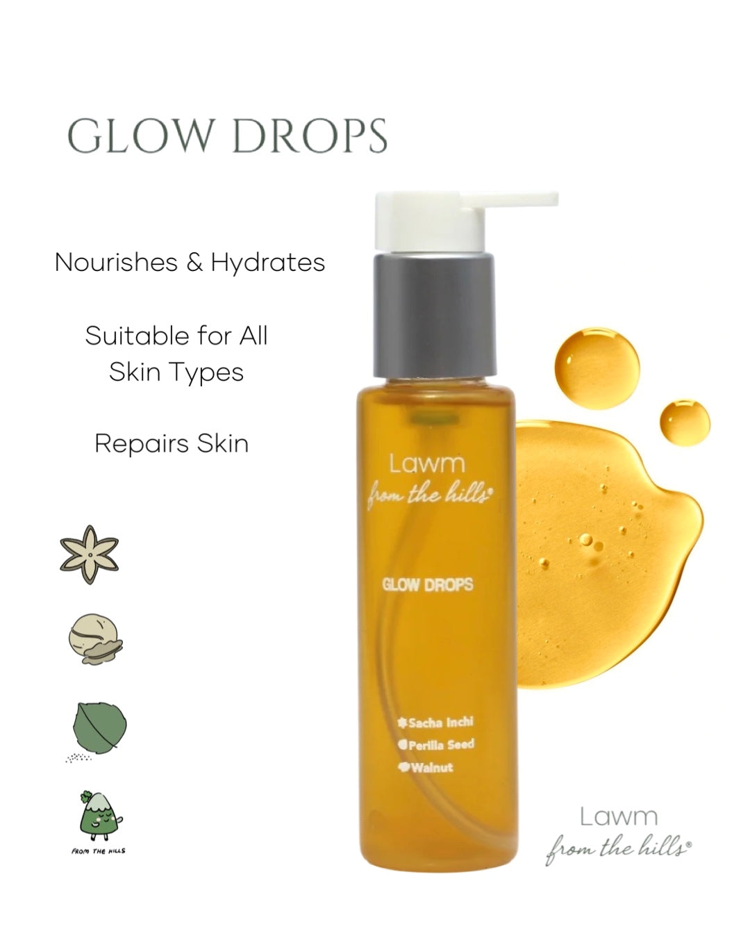 Lawm from the hills Glow Drops Face oil (100ml)