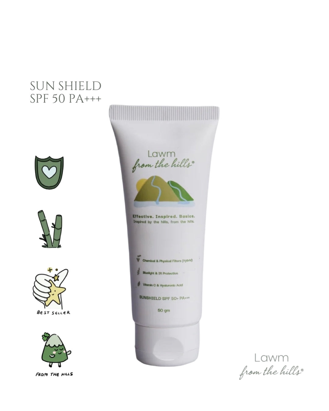 Lawm from the hills Face SUNSHIELD SPF 50+ PA+++ (50g)