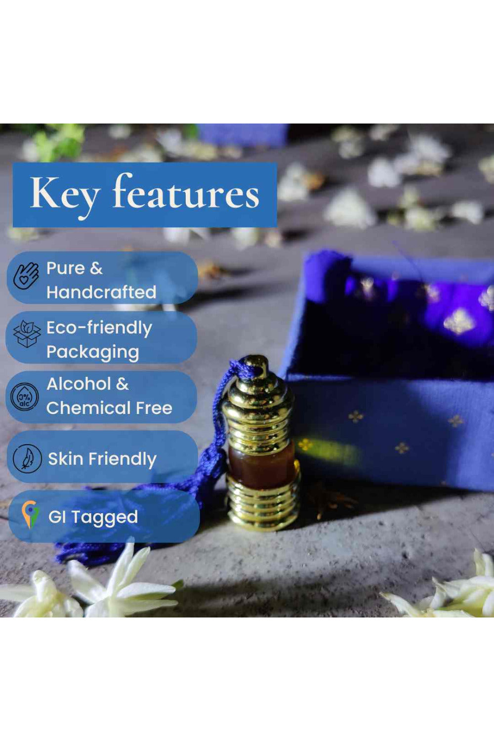 Boond Fragrances | Motiya Natural Perfume Oil (Jasmine Attar)