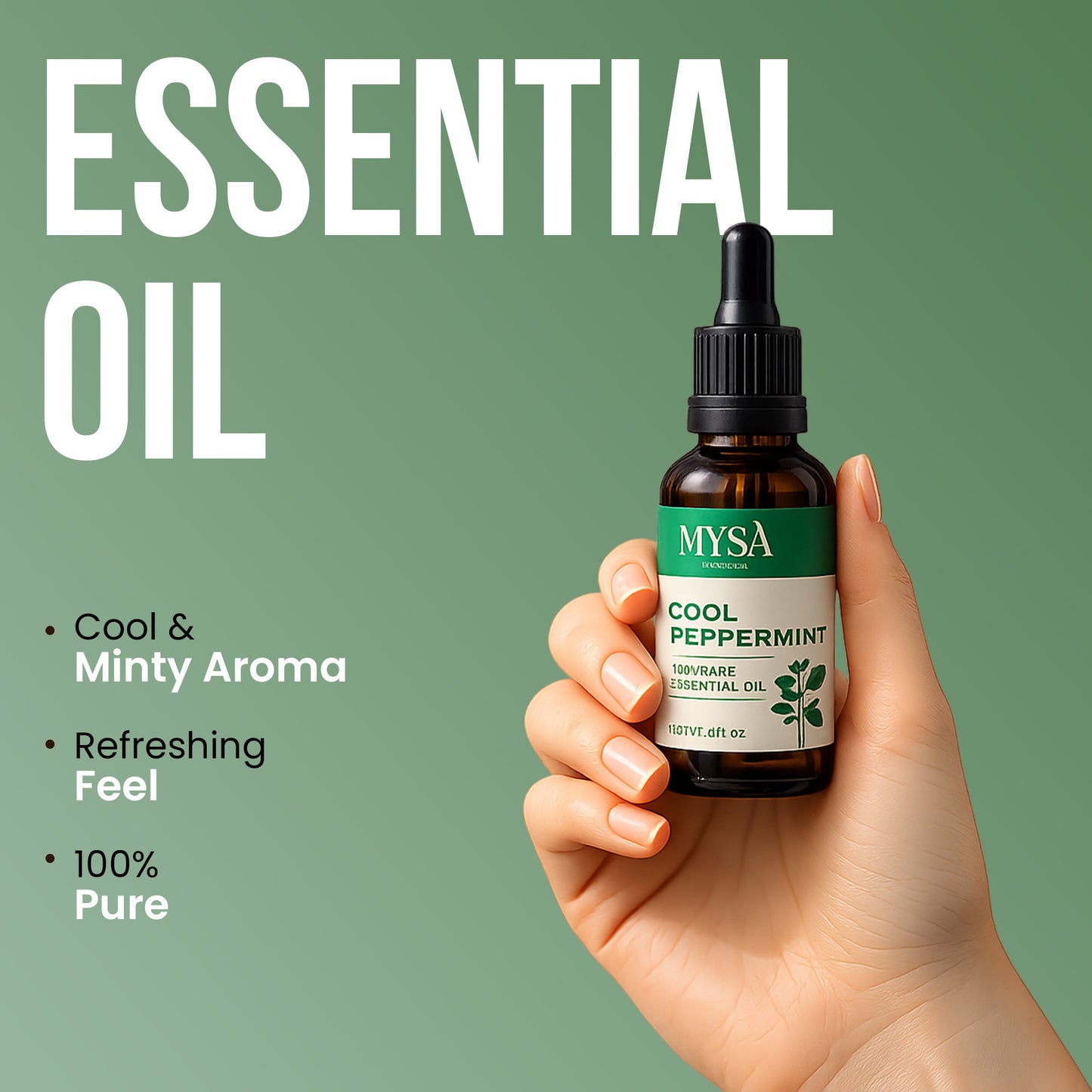 MYSA Organics Pure Peppermint Essential Oil