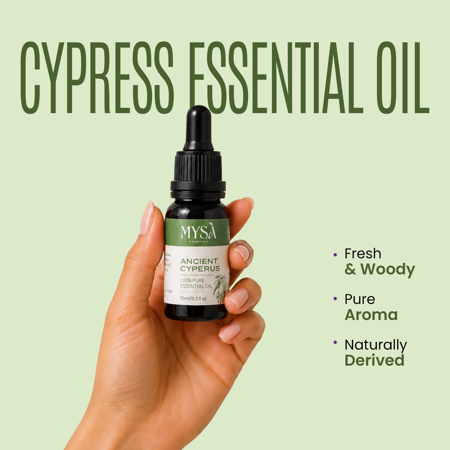 MYSA Organics Pure Cypress Essential Oil 15ml