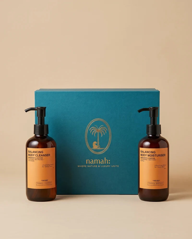 Three Sisters Organics Balancing Body Duo | Bergamot & Leather