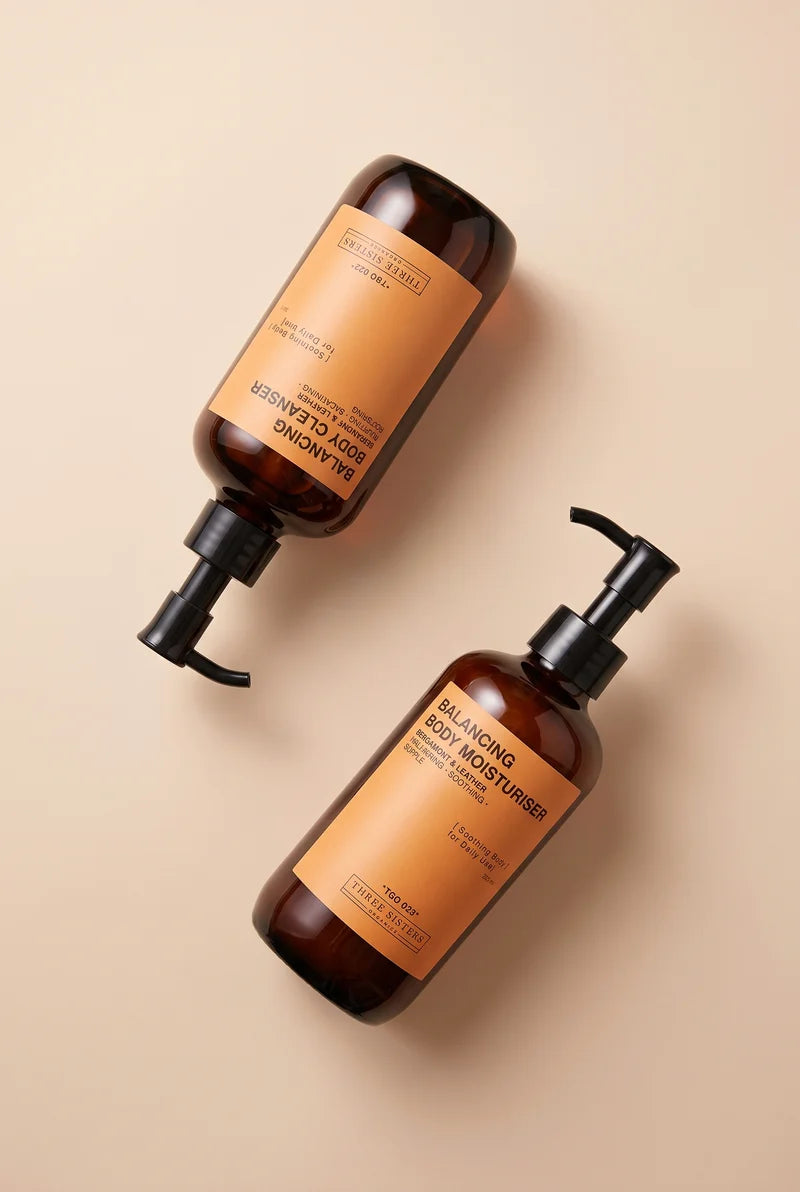 Three Sisters Organics Balancing Body Duo | Bergamot & Leather