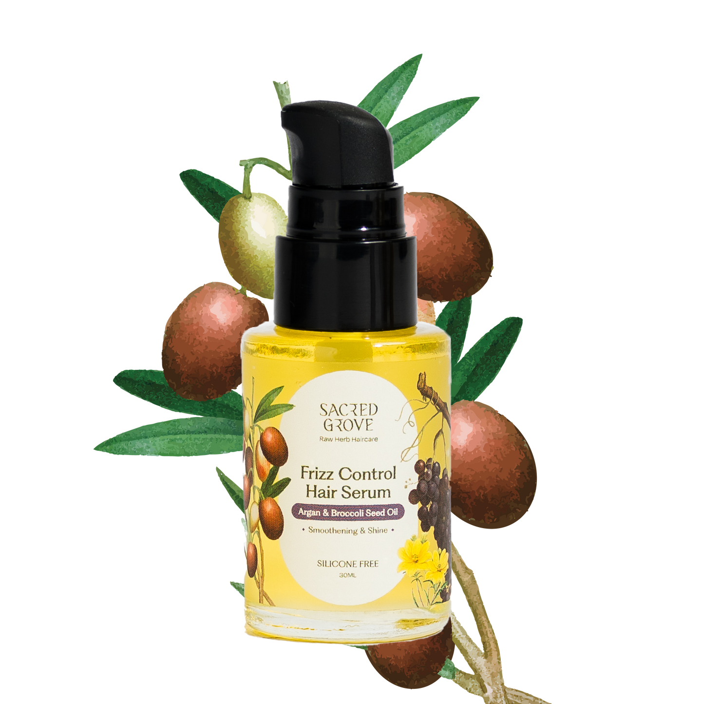 Sacred Grove Argan & Broccoli Seed Frizz Control Serum