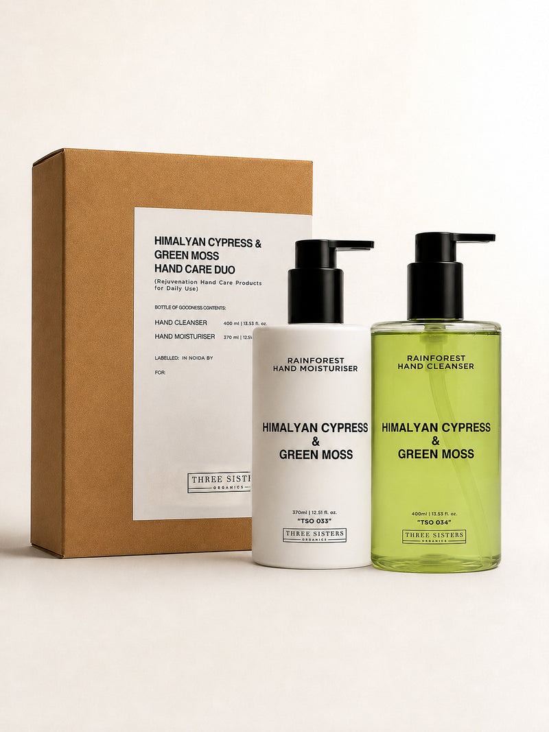 Three Sisters Organics | Himalyan Cypress & Green Moss Hand Care Duo