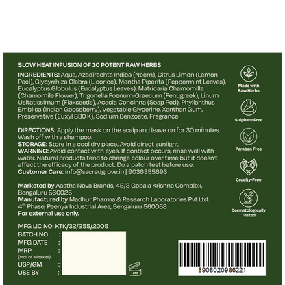 Sacred Grove Licorice & Peppermint Deep Clean Scalp Hair Mask