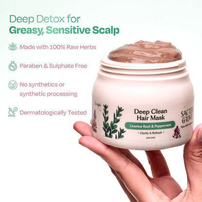 Sacred Grove Licorice & Peppermint Deep Clean Scalp Hair Mask