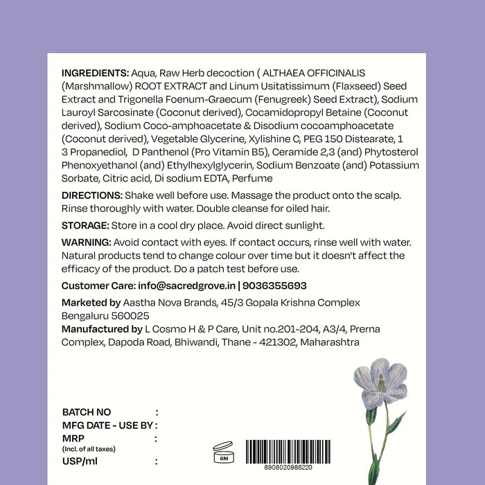 Sacred Grove Marshmallow Root Gentle Hair Shampoo