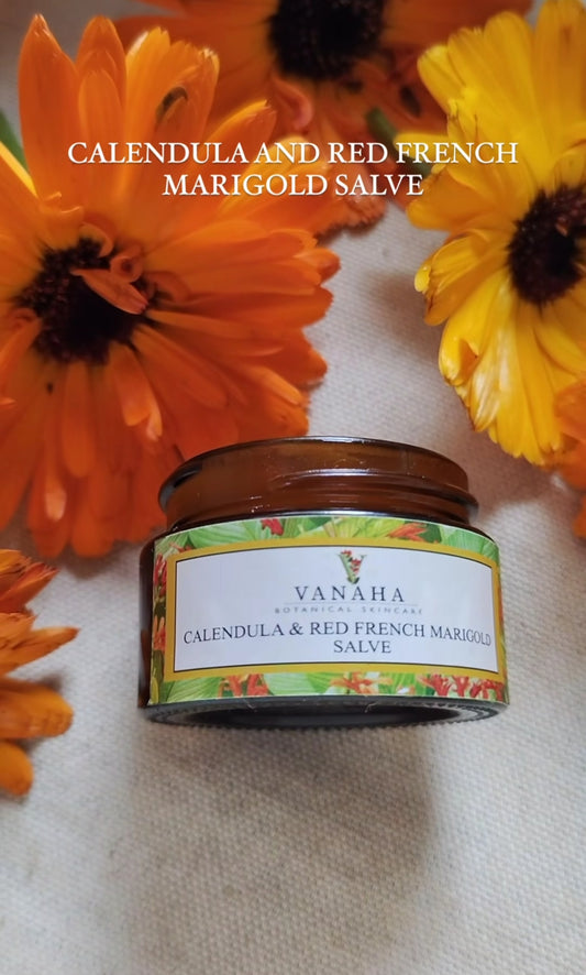 VANAHA BOTANICAL Calendula & Red French Marigold Face Salve 15g