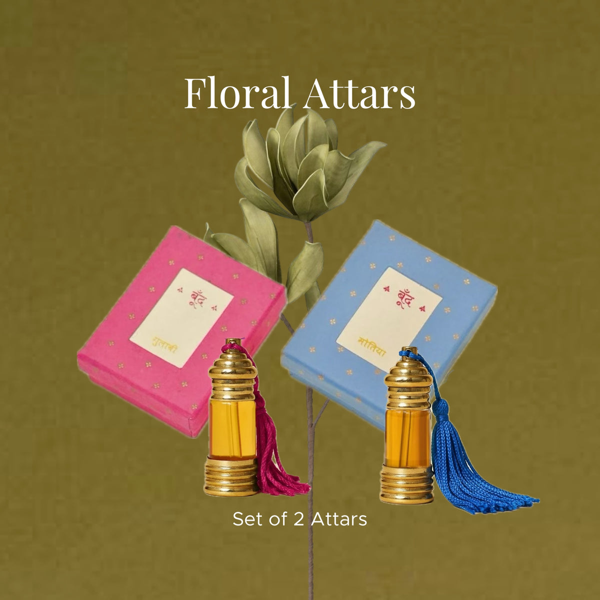 Boond Fragrances | Floral Attar Combo Set | Rose & Jasmine