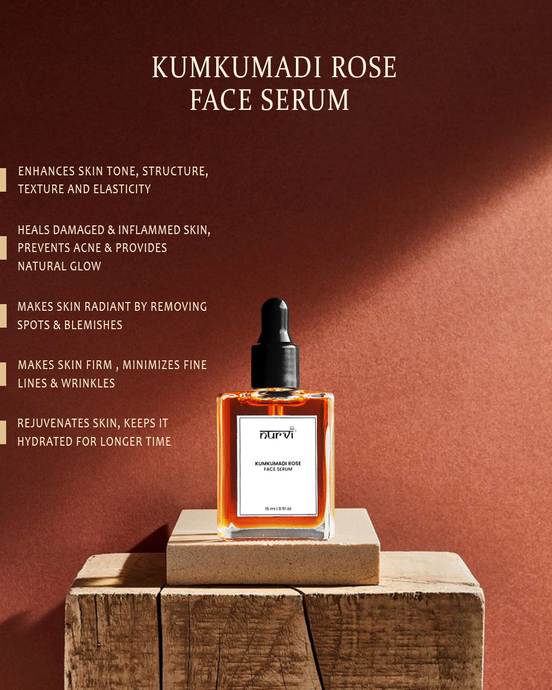 Nurvi Kumkumadi Rose Face Serum