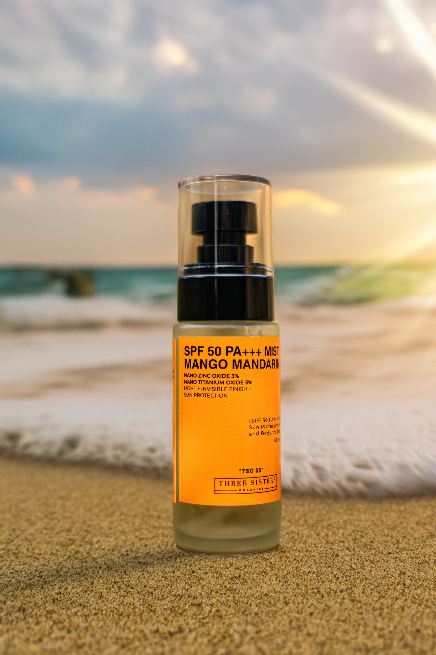 Three Sisters Organics | SPF 50 PA+++ Mist Mango Mandarin