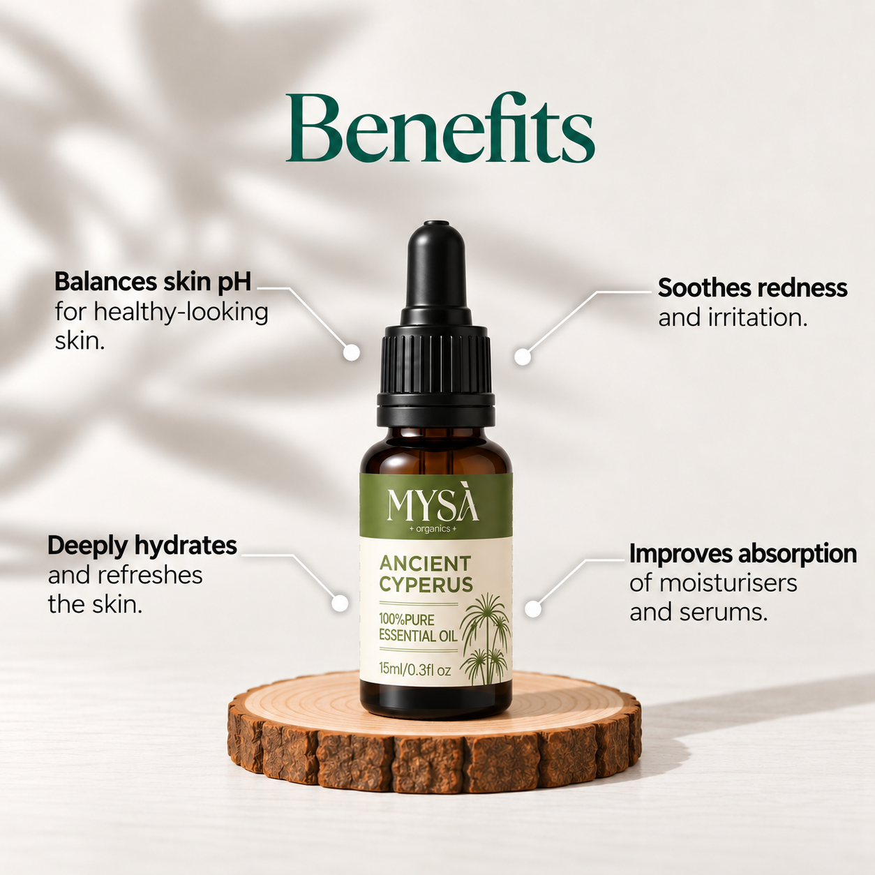 MYSA Organics Pure Cypress Essential Oil 15ml