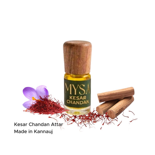 MYSA Organics Kesar Chandan Attar (Saffron & Sandalwood) 3ml